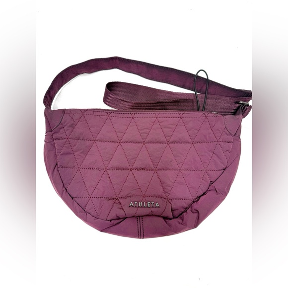 Athleta Handbags - Athleta All About Quilted Berry Crossbody Bag